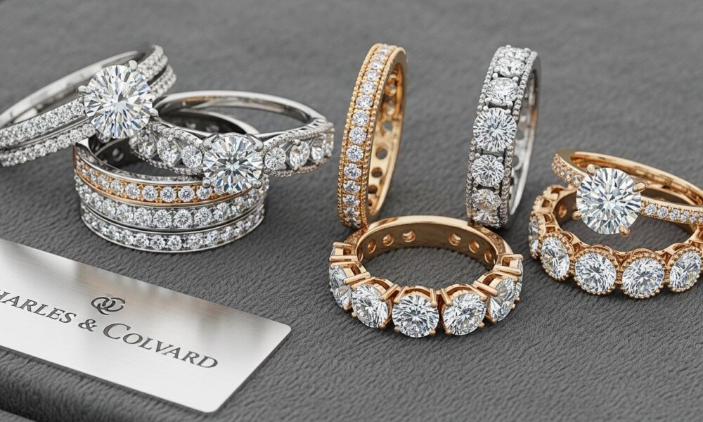 Charles & Colvard Wedding Bands & Eternity Rings