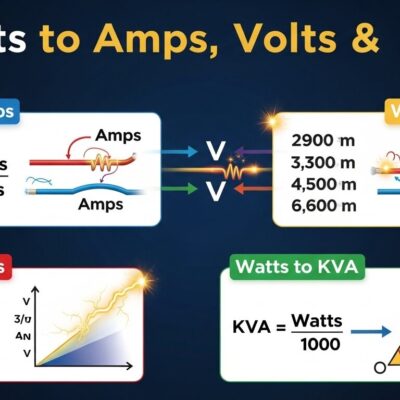 Watts to Amps, Volts & KVA